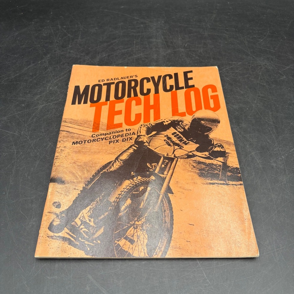 Vtg RARE 1973 Ed Radlauer Motorcycle Tech Log Bowmar Softcover Book 0837208866
